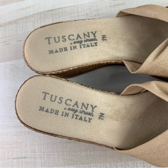 Tuscany Bronze Wedge Sandals - Picture 7 of 11